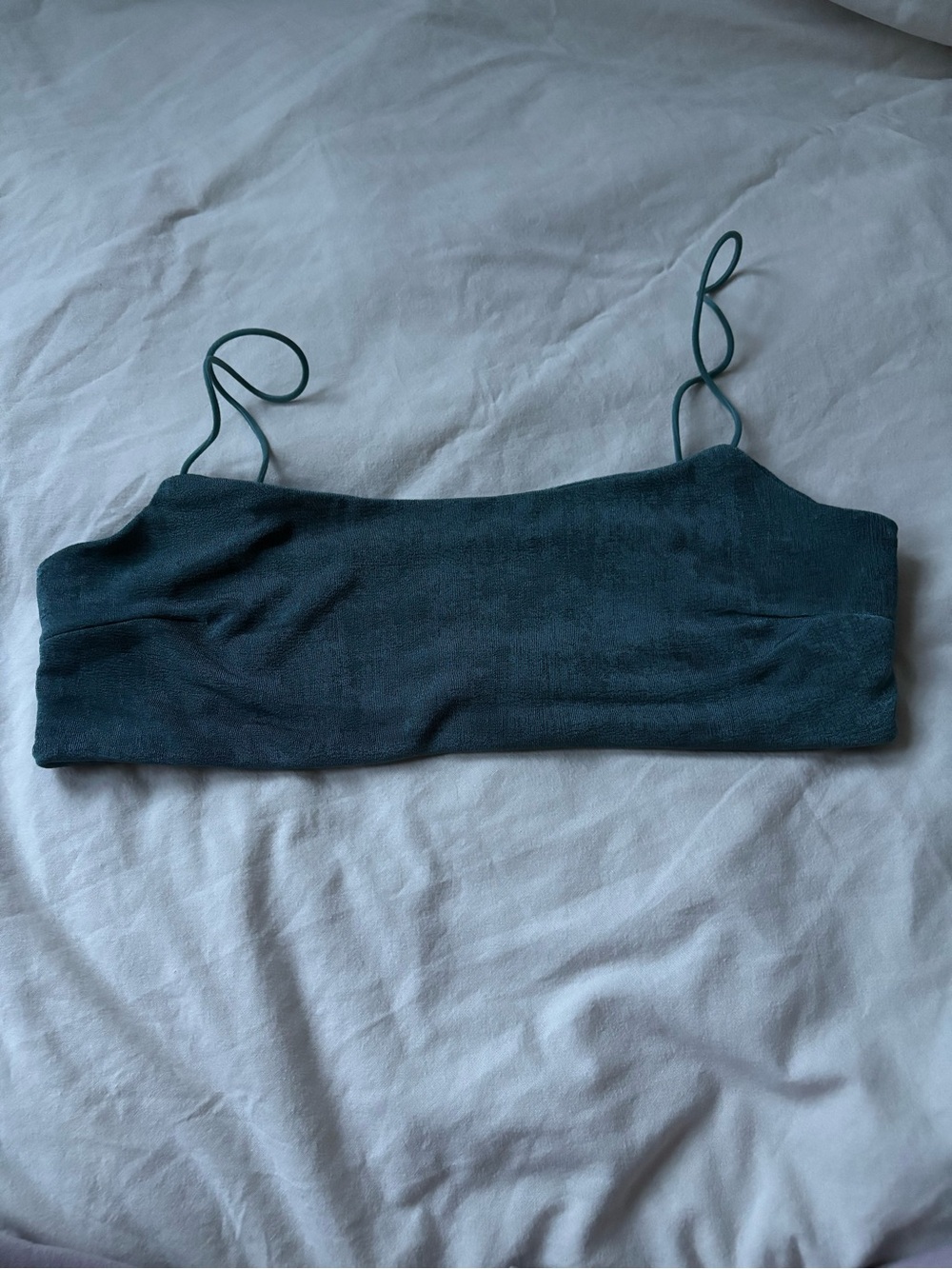 Cider Teal Slim-Strap Crop Camisole